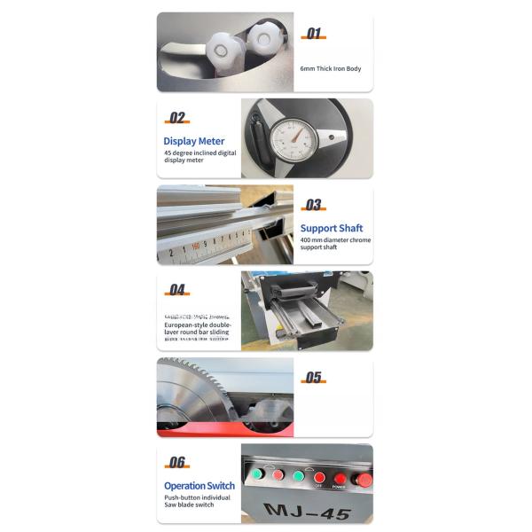 Máquina de sierra de tabla corredera personalizada para tablero de melamina acrílica MDF