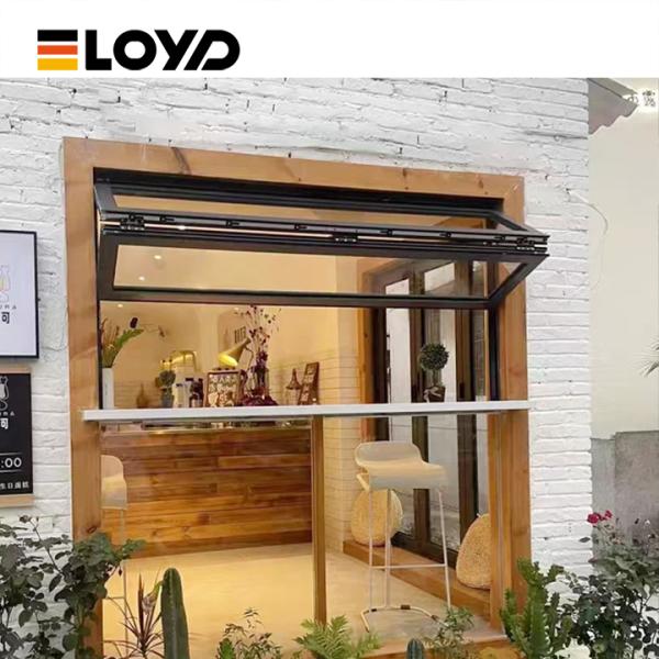 Frameless Aluminum Folding Window with Double Glazed Glass