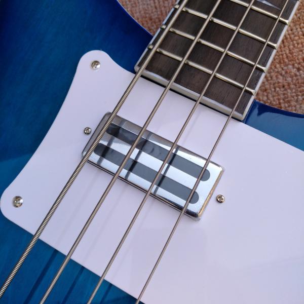 2017 Best Bass Top quality Rick 4003 model Ricken 4 strings Electric Bass guitar in blue color, Chrome hardware, Free sh
