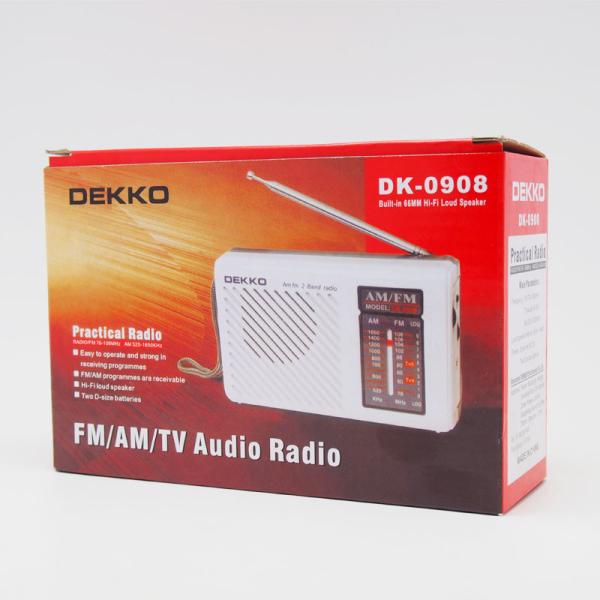 High Sound Desktop Radio With Speaker AM FM Band DC3V 2*R20 Batteries FM 76-108 Mhz