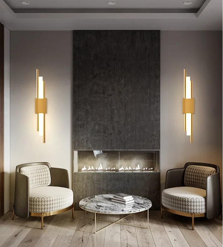 Luxury Wall Lamp Bedside Background Lamp Home Decoration Modern Led strip Crystal mirror headlights(WH-MR-84)