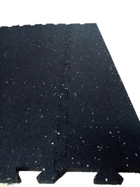 1mX1mX40mm Interlocking Rubber Mat Black / Red Interlocking Sports Mats