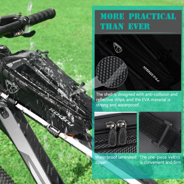 Accesorios de la bici y del ciclo de KOOTU, certificación impermeable del CE del bolso del tubo del top de la bicicleta