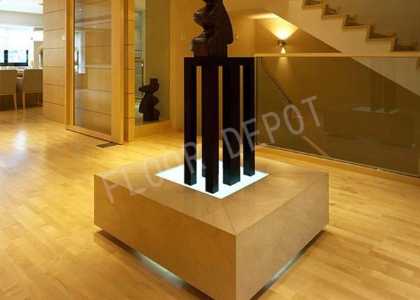 AC4 HDF Waterproof Laminate Flooring , Laminate Tile Flooring E1 Crystal V Groove Oak Color