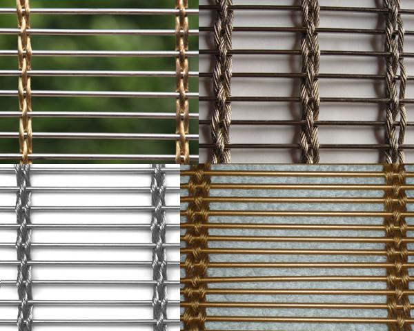Aluminum Cable Welded Wire Fabric , Architectural Metal Mesh Panels Flexible