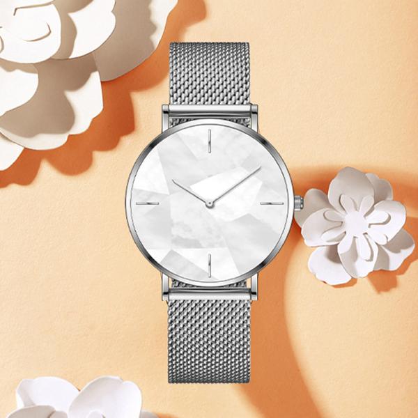 SS316L Women'S Quartz Stainless Steel Watch 3atm Water Resistant