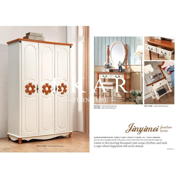 Classic Countryside Style 3 Doors Clothes Cabinet Wardrobes
