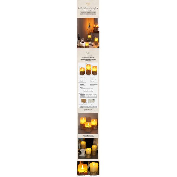 New Digital Creative Artificial Paraffin Pillar Swing Flame LED Candle Light for Wedding Christmas Party Home with Remote