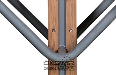 wooden street lamp outdoor fitness spinner