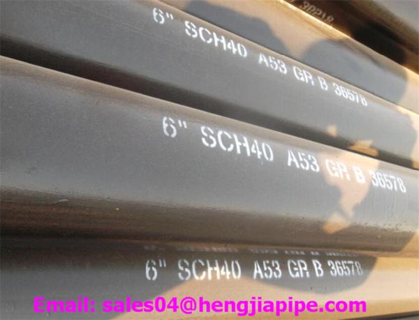 6inch SCH40 ASTM A53 Gr.B steel pipes