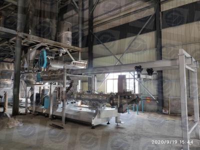 Linha de produção máquina gêmea da alimentação dos peixes de 1TPH 800KW da extrusão do parafuso para o Tilapia