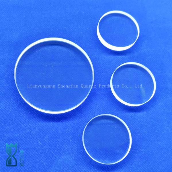 UV Transparent Fused Silica Quartz Glass Disc with 92% Transmittance and ±0.02mm Tolerance