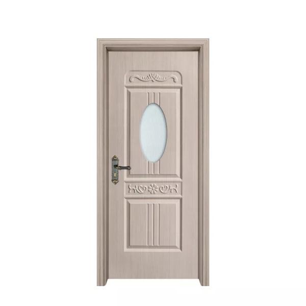 Lamination Lacquer Interior Doors , Waterproof Glass Modern Wood Door