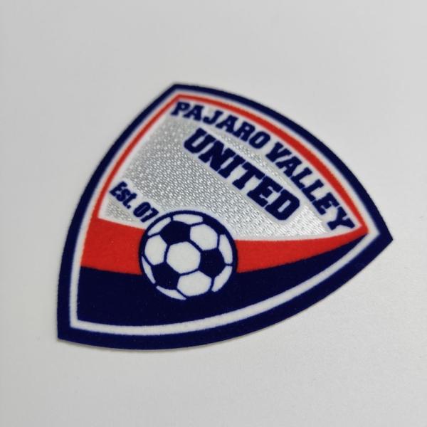 Parches de transferencia de calor de bordado de ropa con logotipo de flocado 3D Clásico