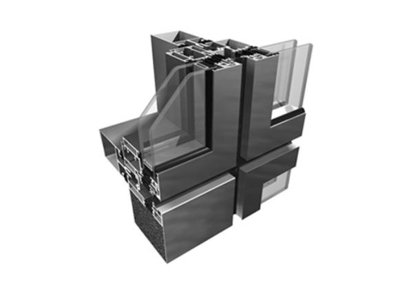 High Security Aluminium Curtain Wall ,  Flexible Convenient Steel Curtain Wall System