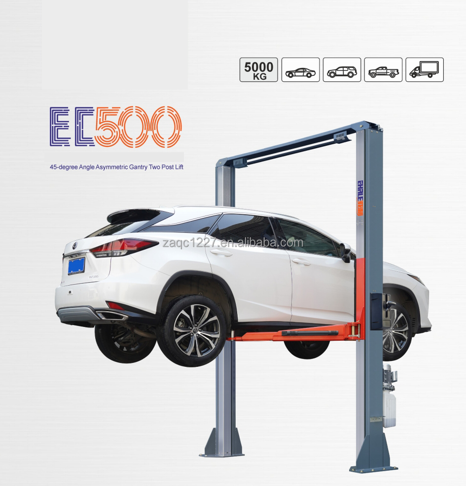 Two Post Hydraulic Auto Lift 5000kg Capacity 1800mm Lift Height Car Lifting Machine