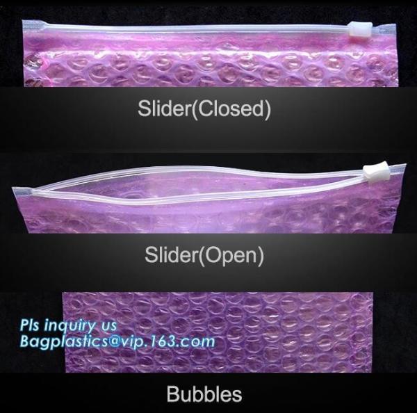 reusable air bubble stationery packaging bags envelope shock proof bag with slider zip lock for fragile articles, zip