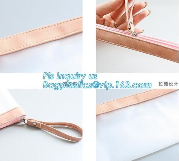 Eco Friendly Silicone Cylinder Zipper Bag, pu book band with elastic band, student pecil bag, Multi-Purpose Clip-On Zipp