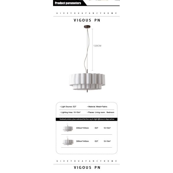 Indoor Lighting Fixtures Home Pendant Lights Retro Wabi Sabi Fabric Chandeliers (WH-VP-302)