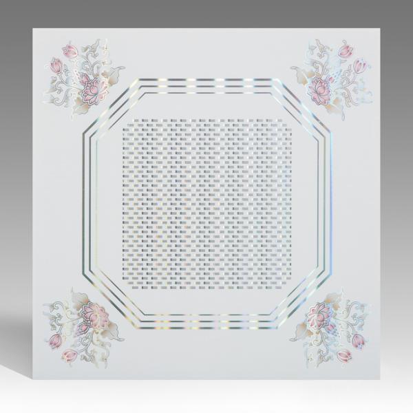Hot Stamping Surface PVC Ceiling Tiles Flat Board Type Environmental Material