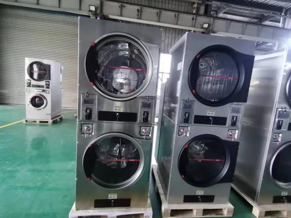 16kg*2 22kg*2  Stack Dryer with Coin/card  for University Hotel Laundromat  Use