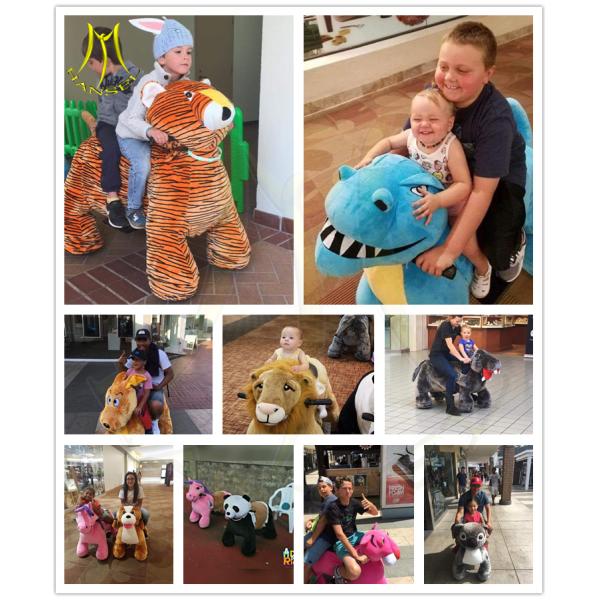 Hansel coin operated electric toy car ride on furry motorized animals