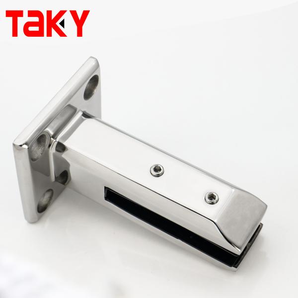 Adjustable 8-12MM Square Stainless Steel Bolt Down Spigot Glass Railing Clamp