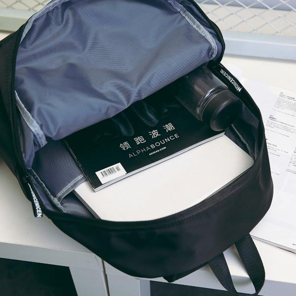 Korean version of pure color high school students backpack campus men and women cool backpack