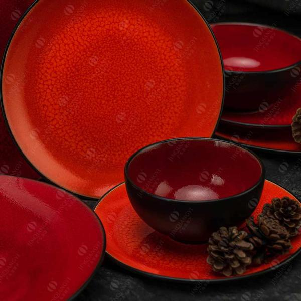 Colorful Coupe Shape Ceramic Dinner Plate 8.25'' 10.25'' 12.25''