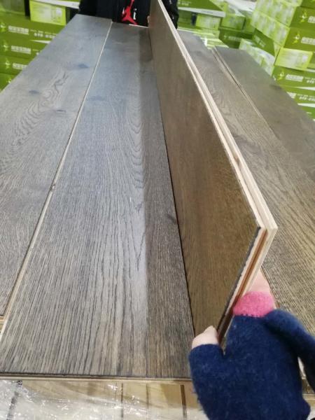 Brown stained European Oak Engineered timber flooring, wood flooring supplier & exporter
