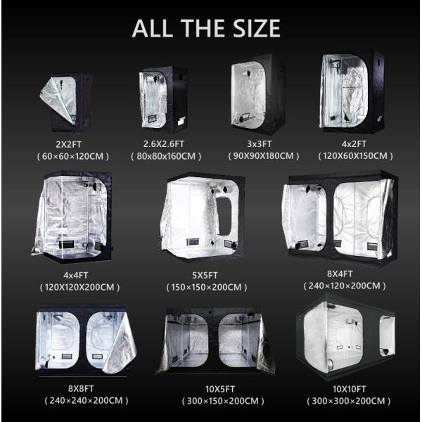 600d Indoor Grow Tent Complete Kit Metal Pole с высокоэффективной лампой 90x90x180