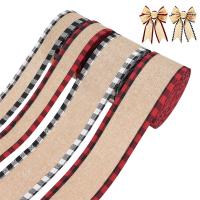 40 mm & 63 mm*10y Jute Lattice Ribbon Biodegradable Lattice Burlap Ribbon