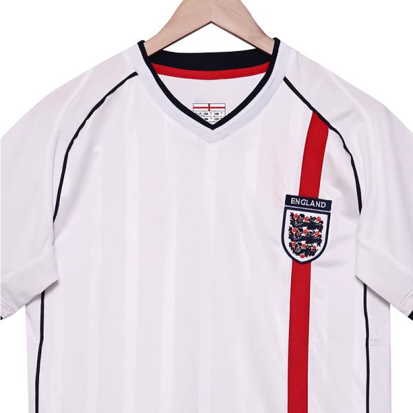 England Retro 2002 Home National Team Football Jerseys Classic Replica Customization
