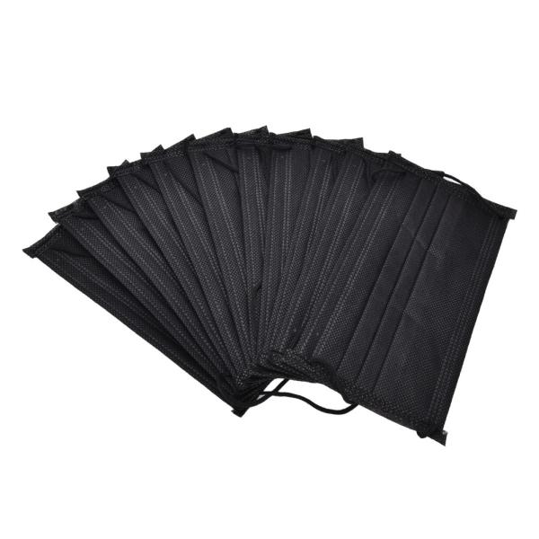 Anti Dust Disposable Medical Mask Black Surgical Mask Odorless Polypropylene Material