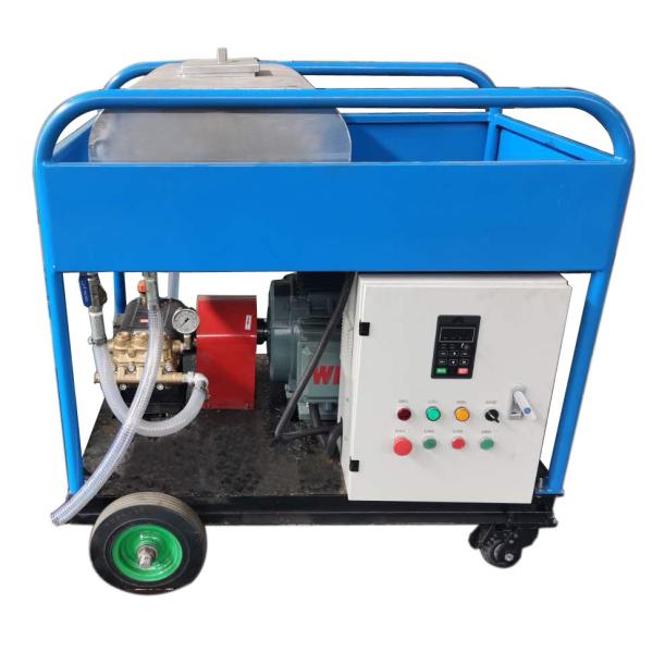 Limpiadora a presión de 350 bar y 22kw para chorro de arena, limpieza de óxido y eliminación de pintura con chorro de arena húmedo