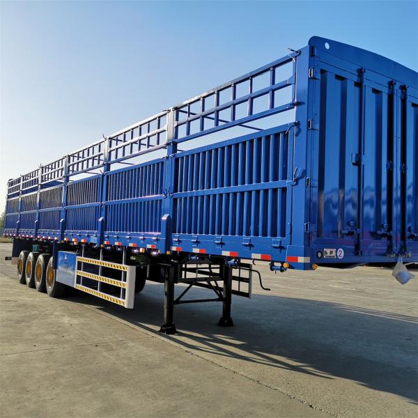 3/4 Axle 60/80 Ton 12R20 Tire Livestock Cargo Fence Semi-Trailer Animal Transport Trailer