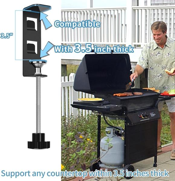 BBQ Grill Caddy with Paper Towel Holder Magnetic Knife Strip Metal Kitchen 28 36 Blackstone Griddle Grill Tools Caddy