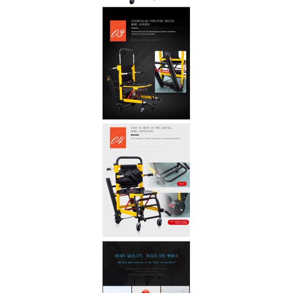 Non Electric Wheelchair To Stretcher Aluminum Alloy Stair Climbers For Disabled