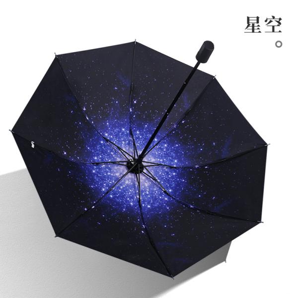 Three-folding Manual Control Plastic Umbrella with Three-folding Pattern