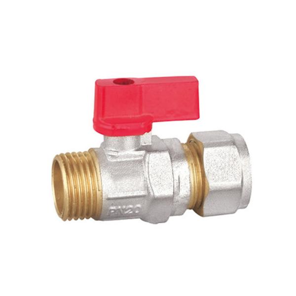 No Leakage 1/2 Brass Valve , Threaded 3/4 Mini Ball Valve with Aluminium Handle