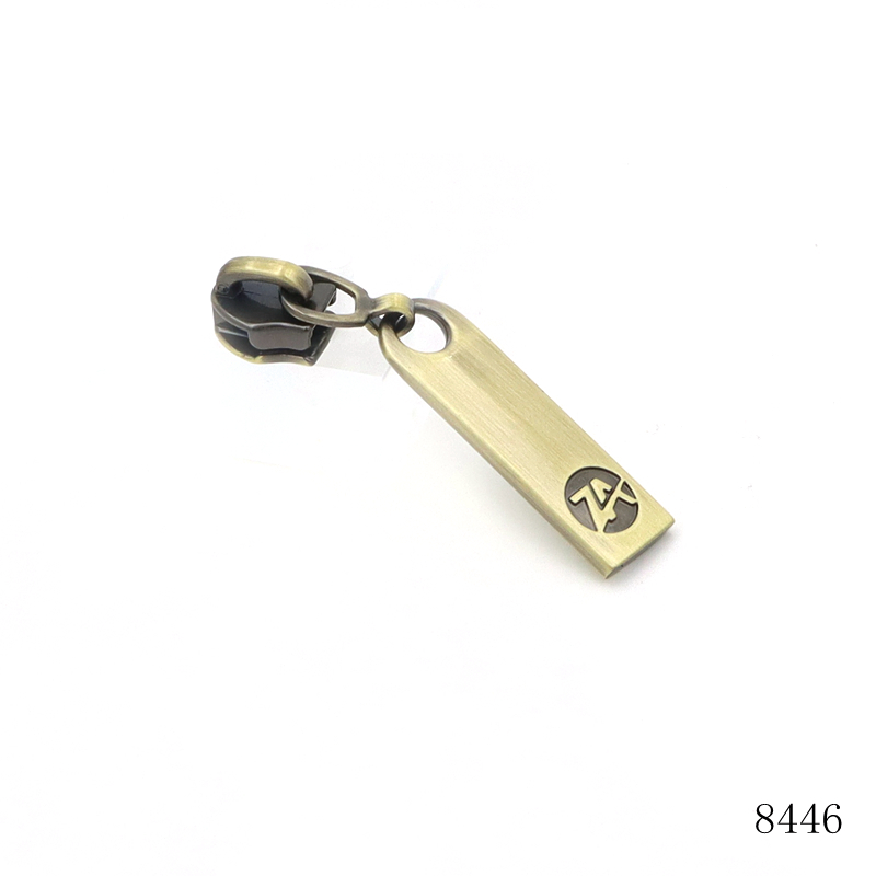 17mm Metal Zipper Puller Anti Brushed Brass Zipper Puller For Handbag Hardware Fittings