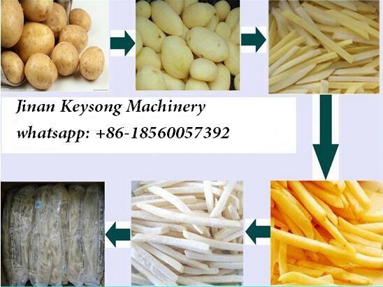 Fully Automatic Potato Chips Making Machine French Fries Production Line Stainless Steel