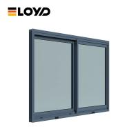 Foshan thermal break aluminium noir coulissante double vitrage avec moustiquaire