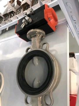 Double Acting Pneumatic Actuator Operated Butterfly Valve