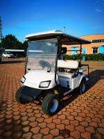Chariot de golf électrique blanc classique 4 places personnalisé avec couleurs et logos avec batterie au lithium