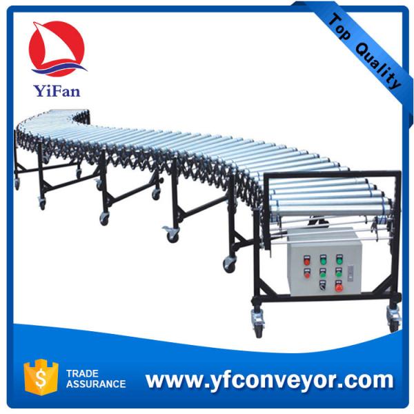 Good price electric power retractable flexible expandable roller conveyor for sale