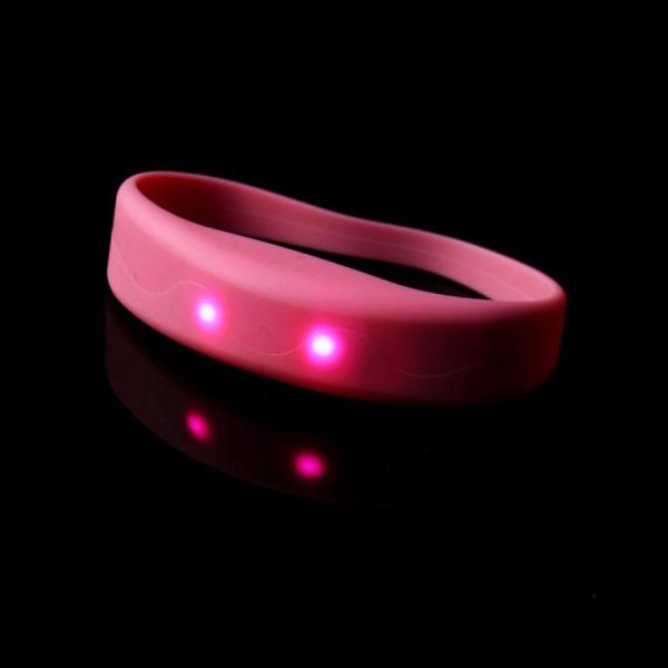 suppliers Cheap Personalized Custom Printed off White Glow LED Concert Light up Christmas Flashing Wristbands Bracelet for sale