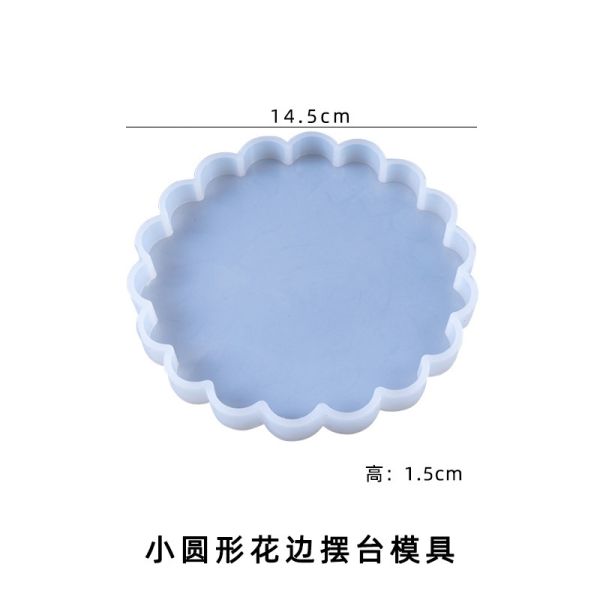 DIY crystal dropper mold, table decoration, square lace table, mirror silicone mold