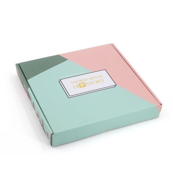 White Cardboard Custom Clothing Packaging One Piece Flip Top Gift Box With Interior Lining