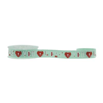 Love Printing Custom Elastic Ribbon , Valentine ' S Day Pre Tied Bows On Elastic